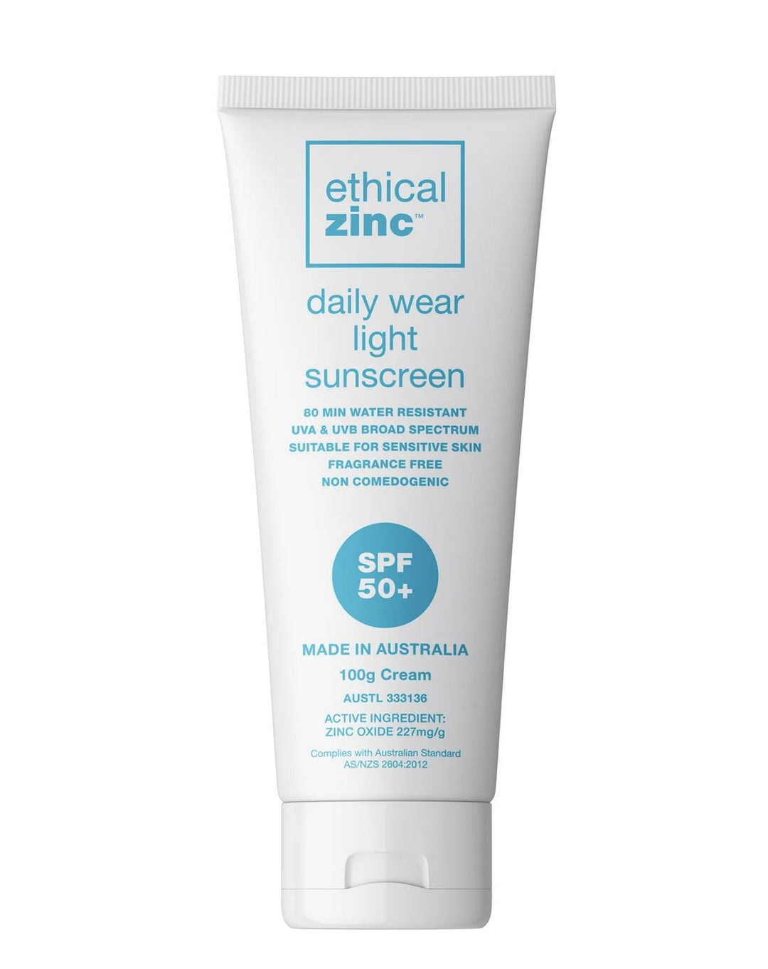 ETHICAL ZINC Daily Wear Light Sunscreen SPF50+