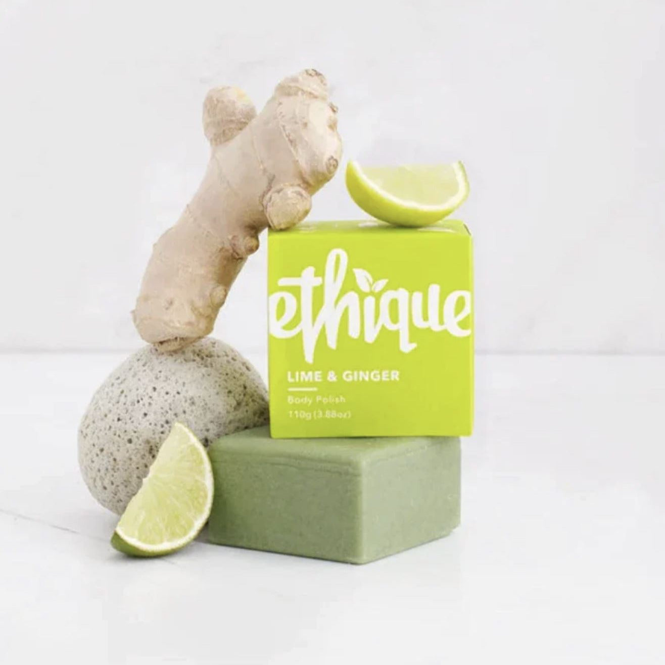 ETHIQUE Solid Body Polish Bar Lime & Ginger