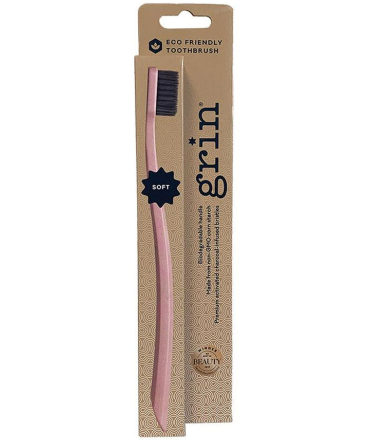 GRIN Soft Toothbrush - Rose Pink